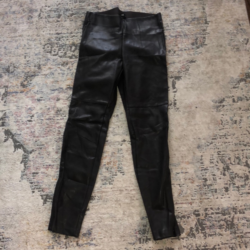 Brown pleather pants